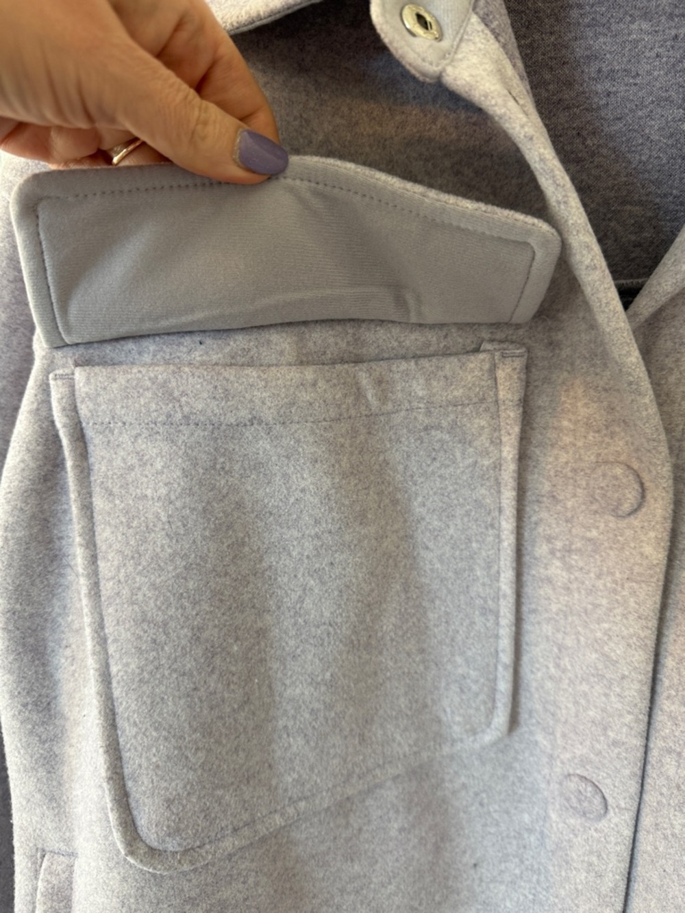 Calia Lavender Utility Shacket - Picture 6 of 8